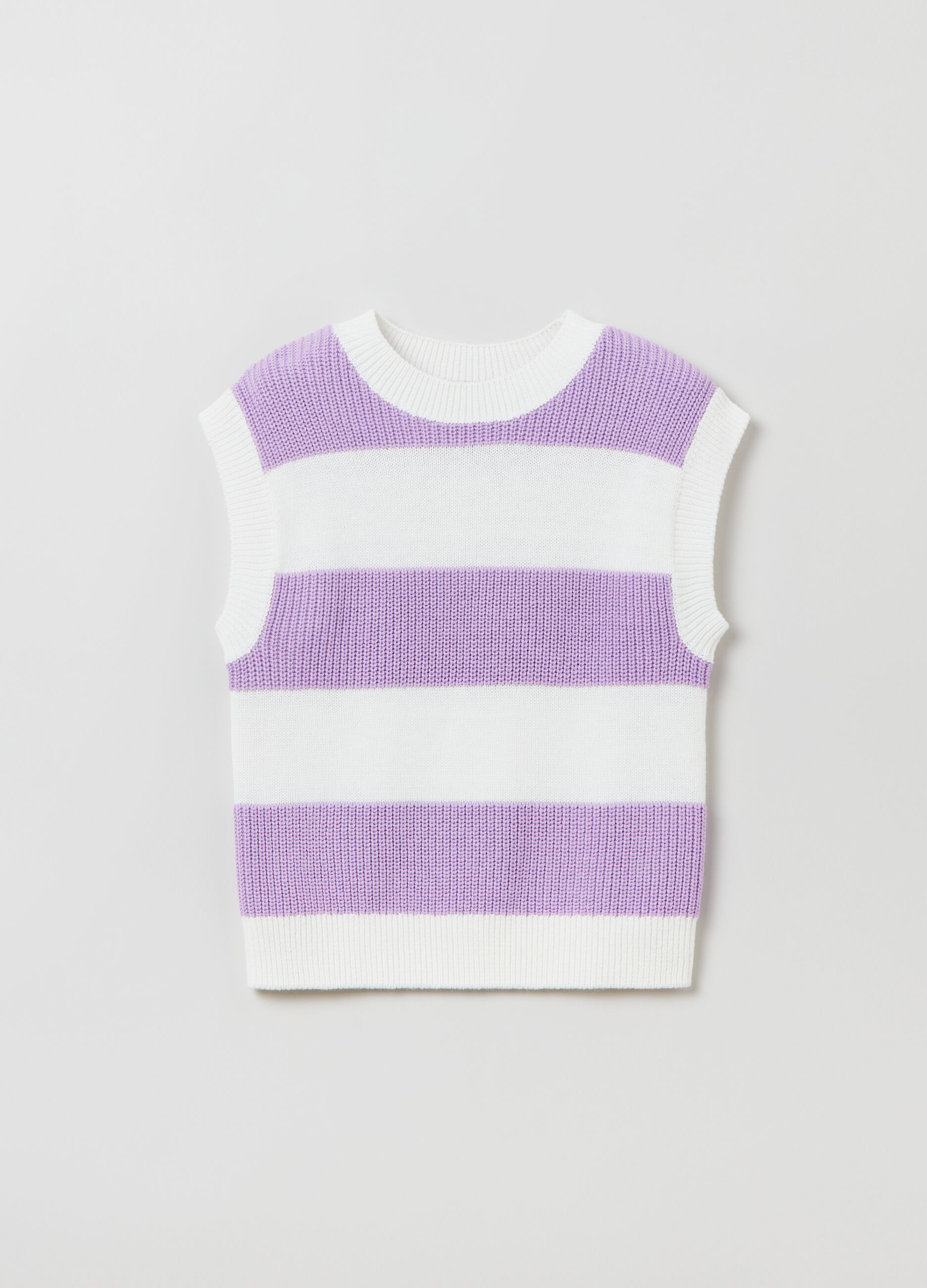 Striped knitted tank top