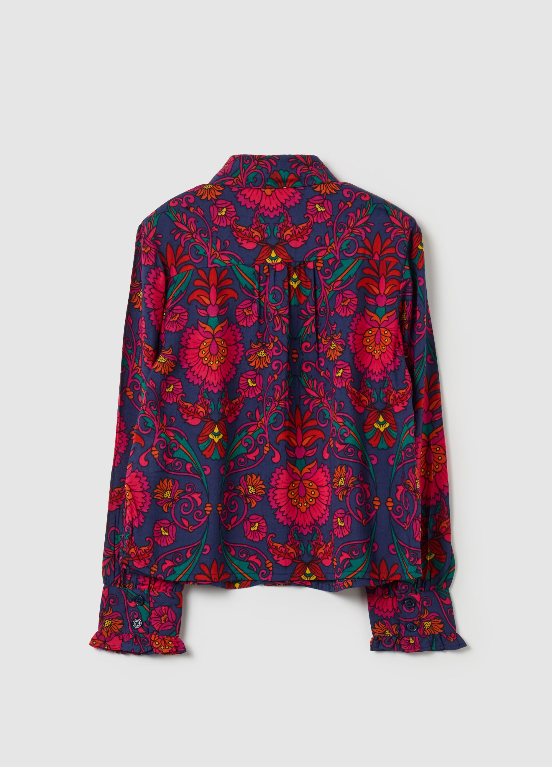 Floral shirt in viscose