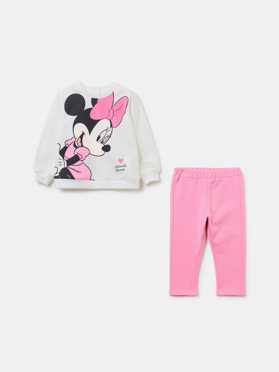 French terry jogging set with Minnie Mouse print_0