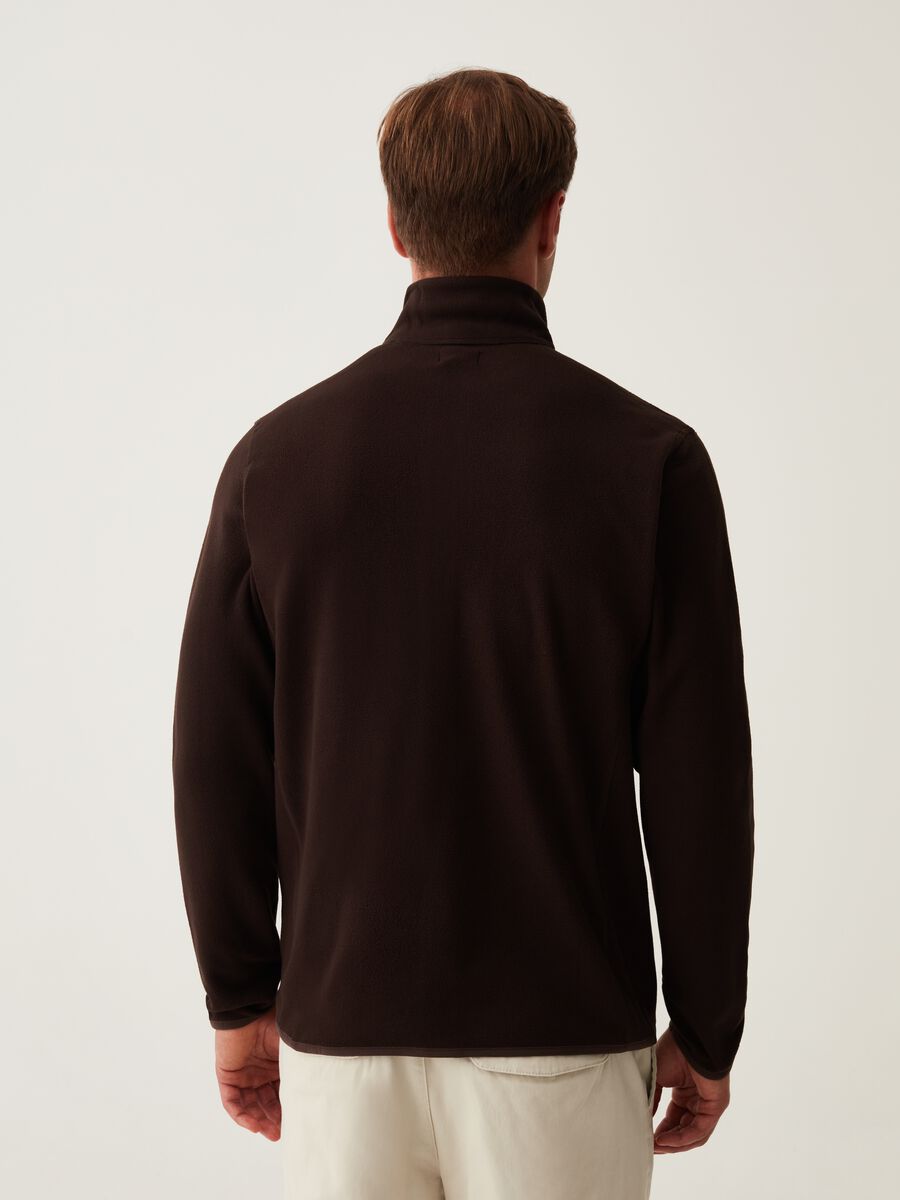 Fleece full-zip sweatshirt with high neck_2