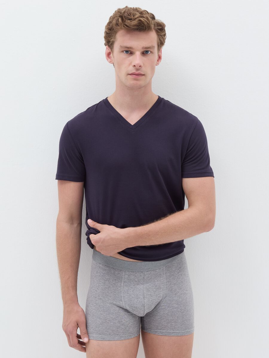 Organic cotton boxer shorts with external elastic_0