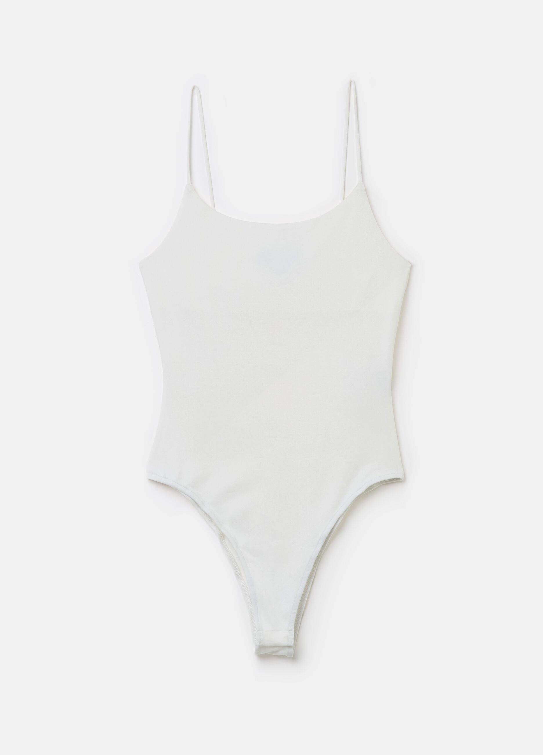 Bodysuit with spaghetti straps