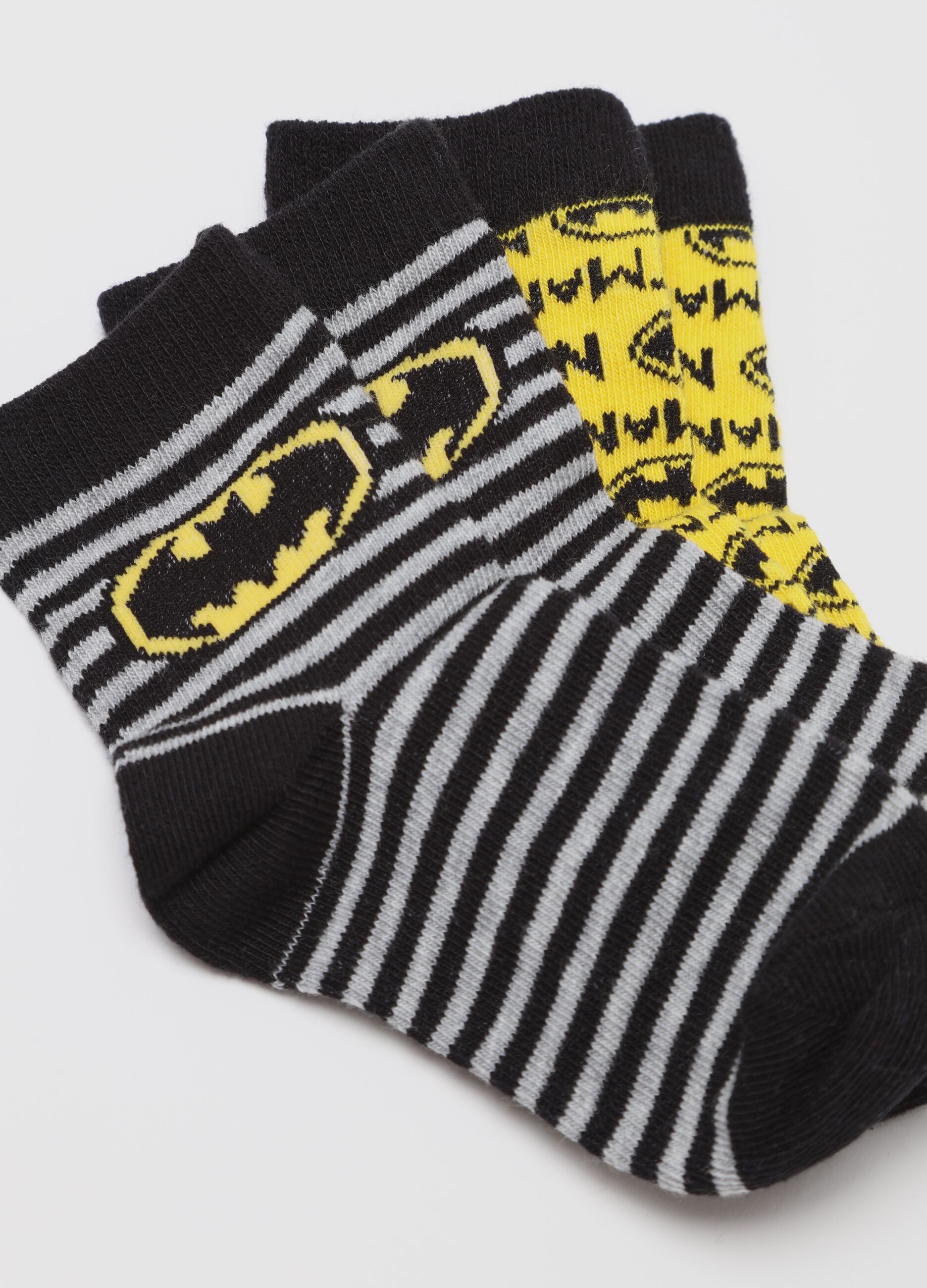 Three-pair pack socks in organic cotton with Batman design