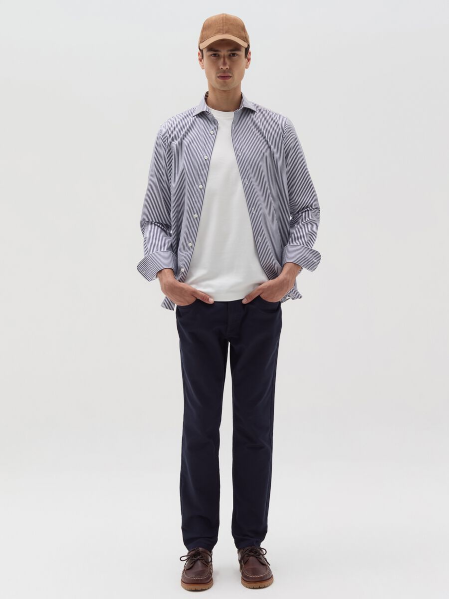 Five-pocket slim-fit trousers_0