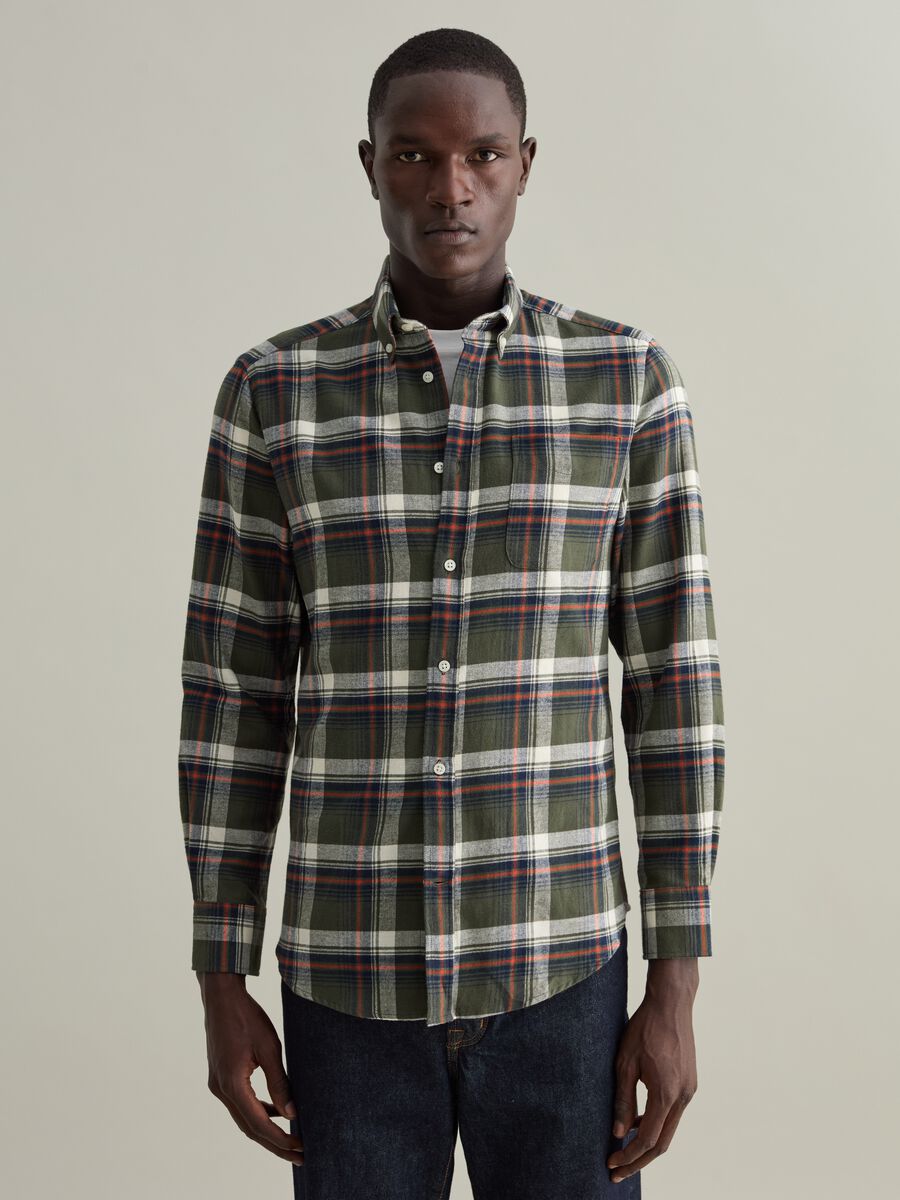 Flannel shirt with check pattern_1