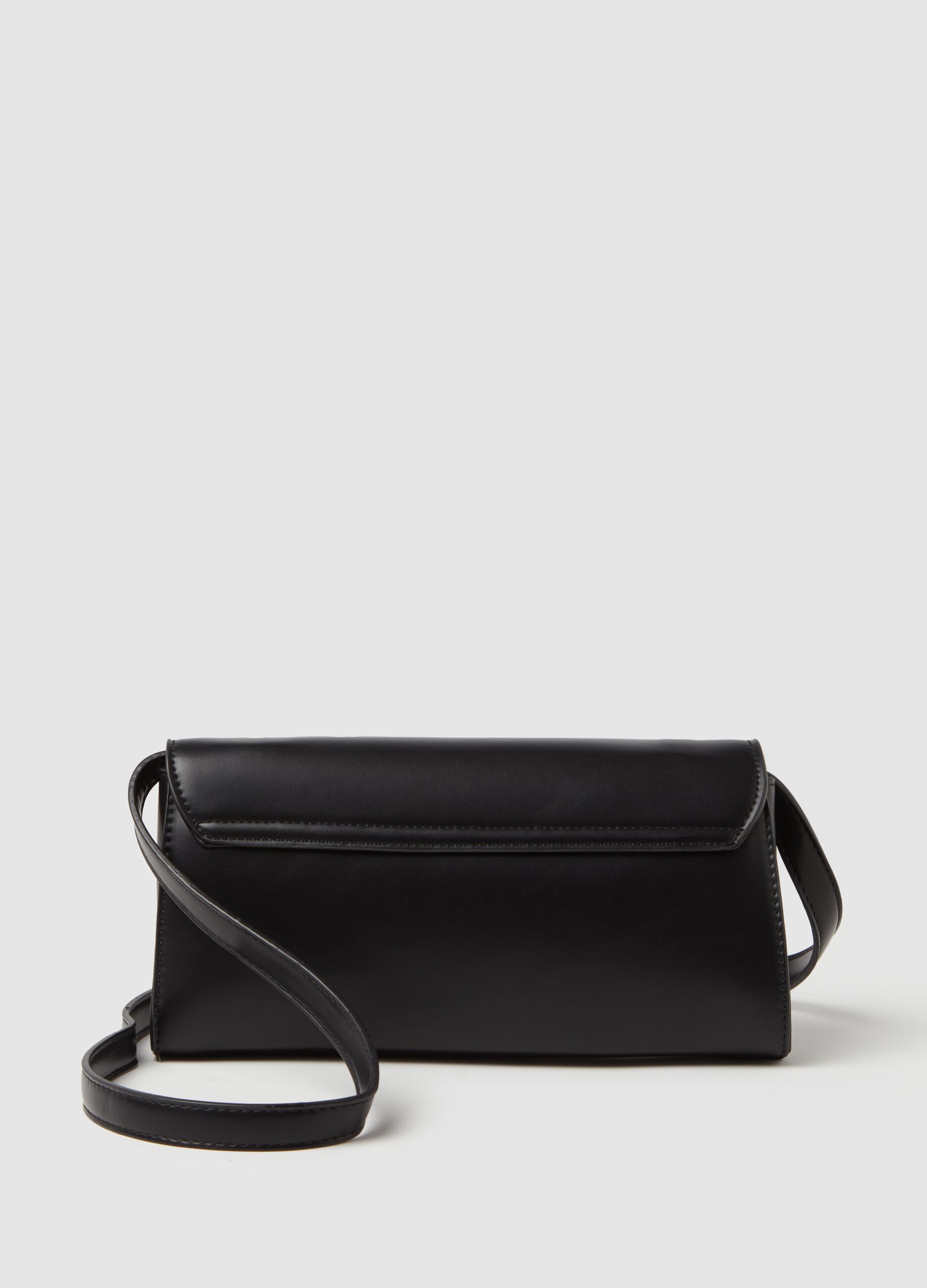 Contemporary baguette bag with shoulder strap