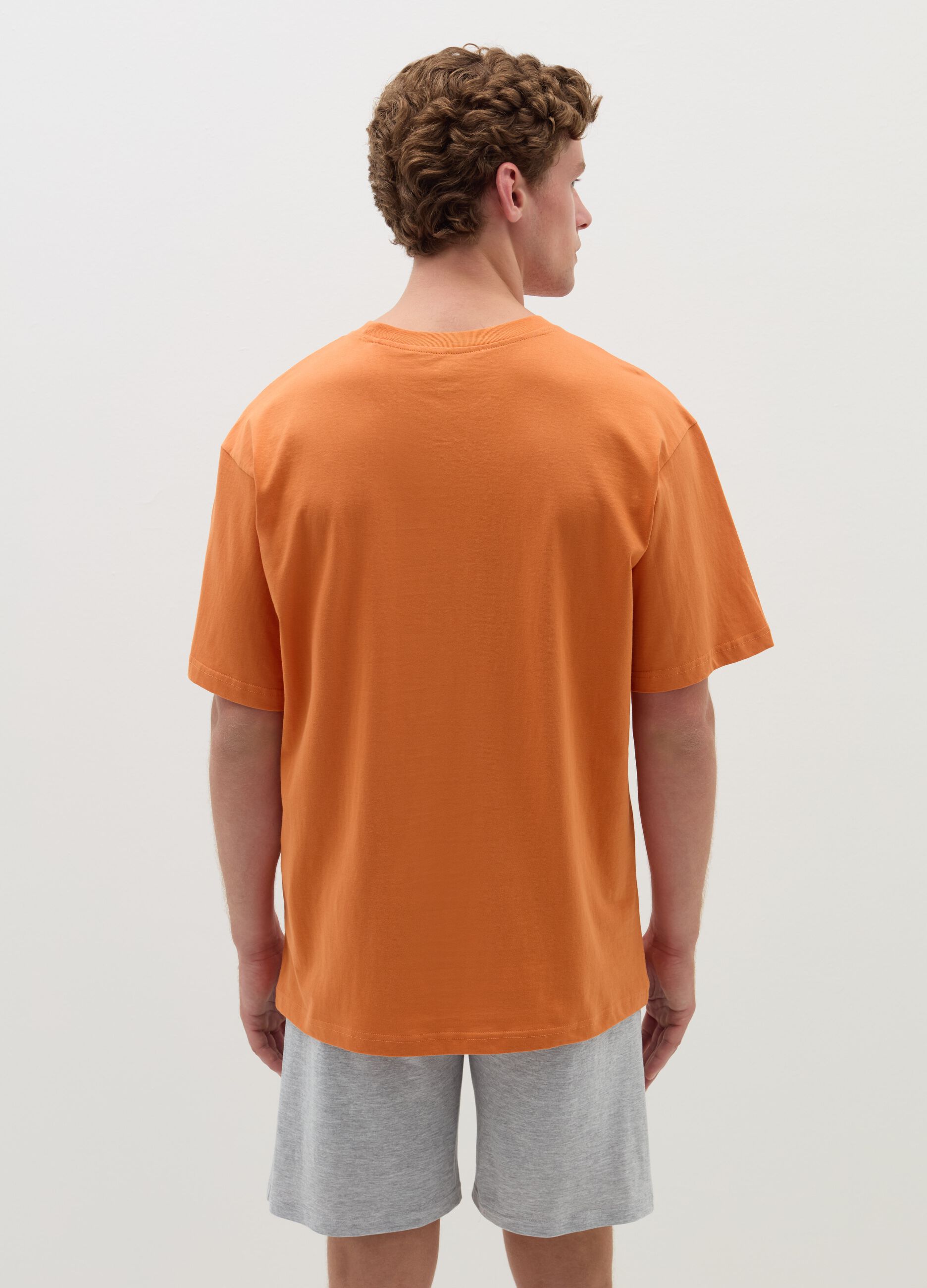 T-shirt pigiama relaxed fit in cotone