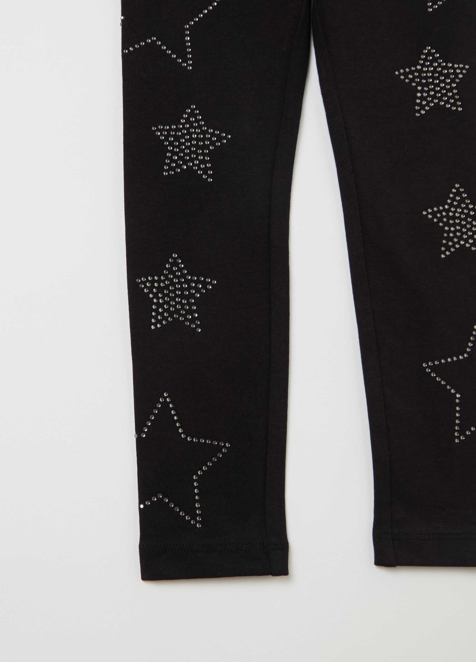 Leggings with stars and studs