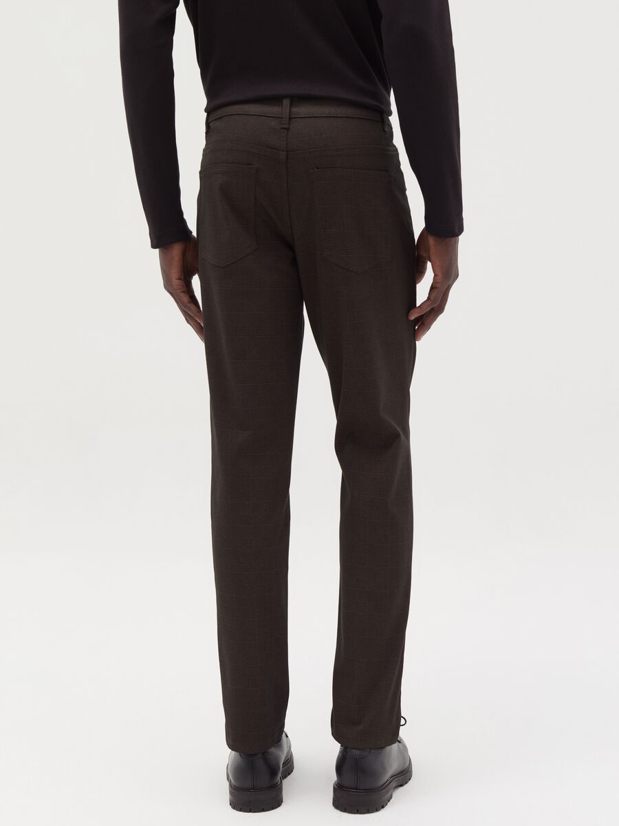 Five-pocket trousers in Prince of Wales fabric_2