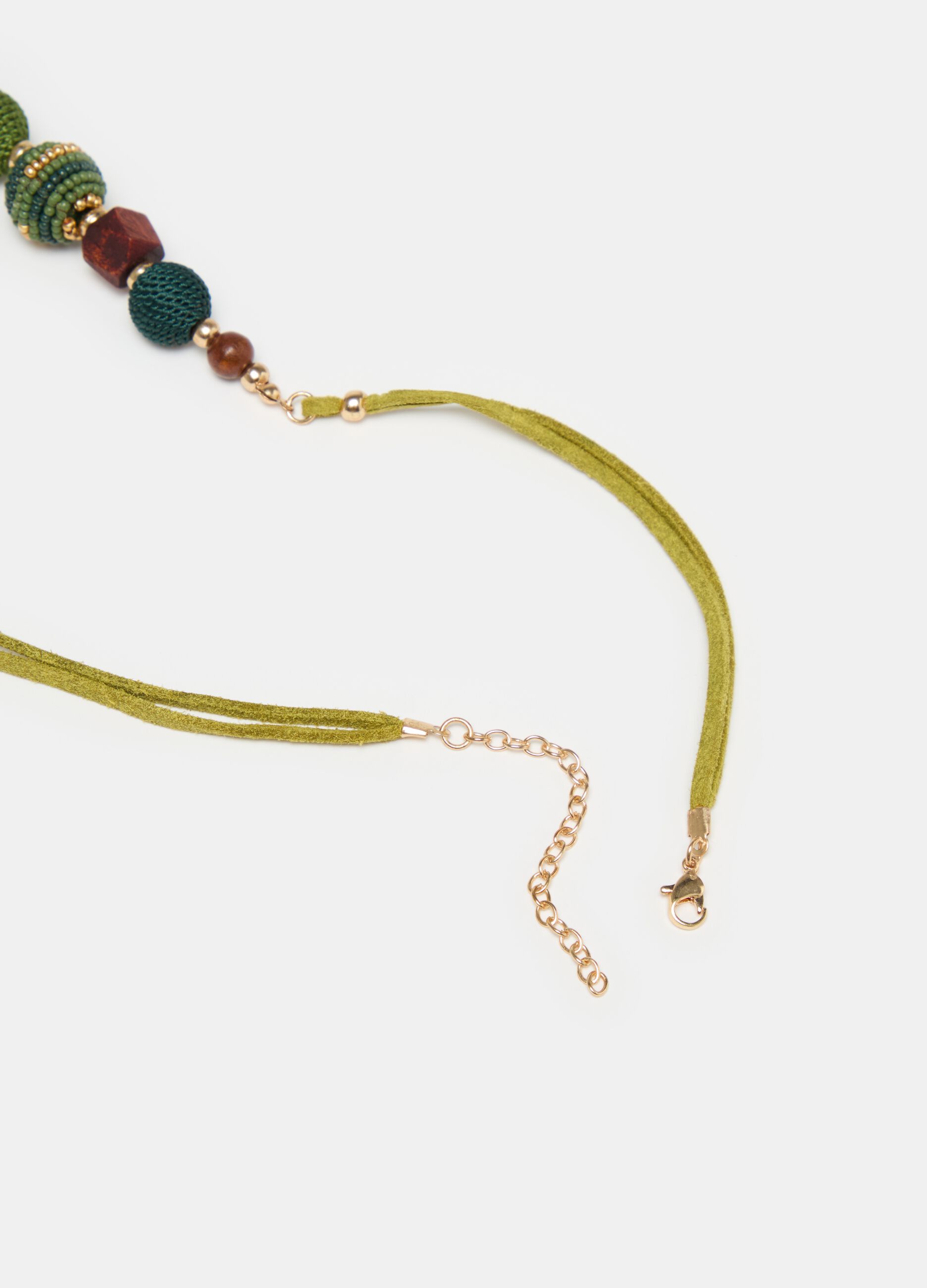 Ethnic necklace with stones and beads