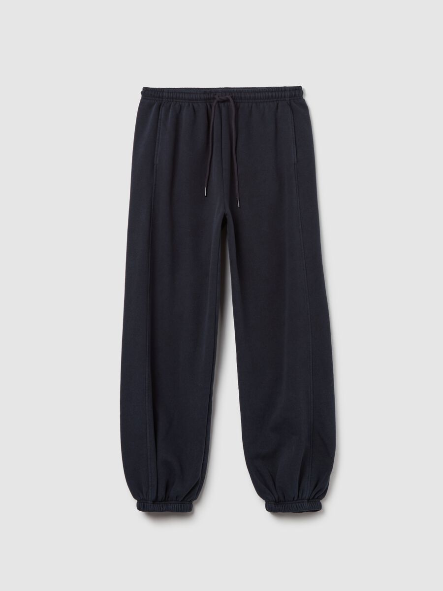 Fleece joggers with drawstring_4