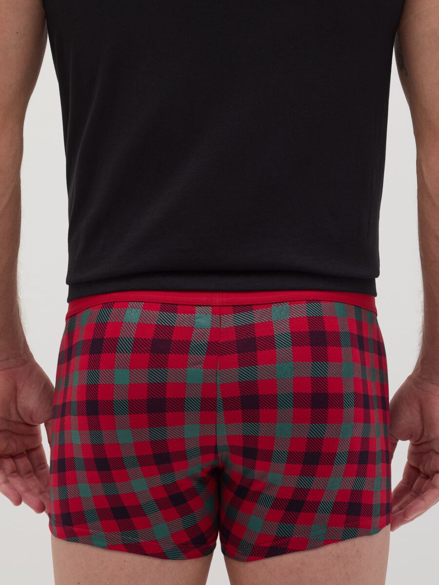 Stretch organic cotton boxer shorts with all-over print_3