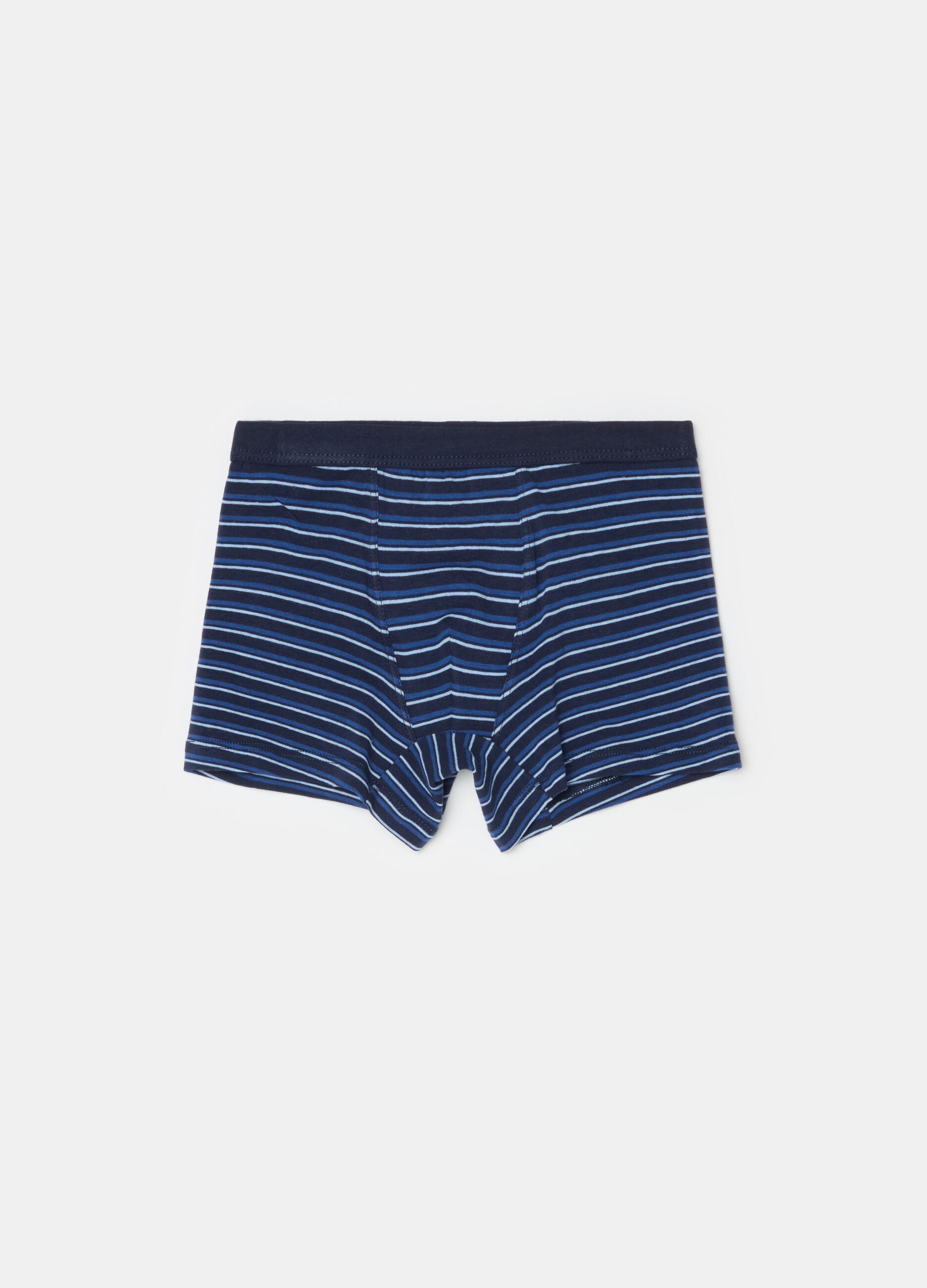 Striped organic cotton boxer shorts