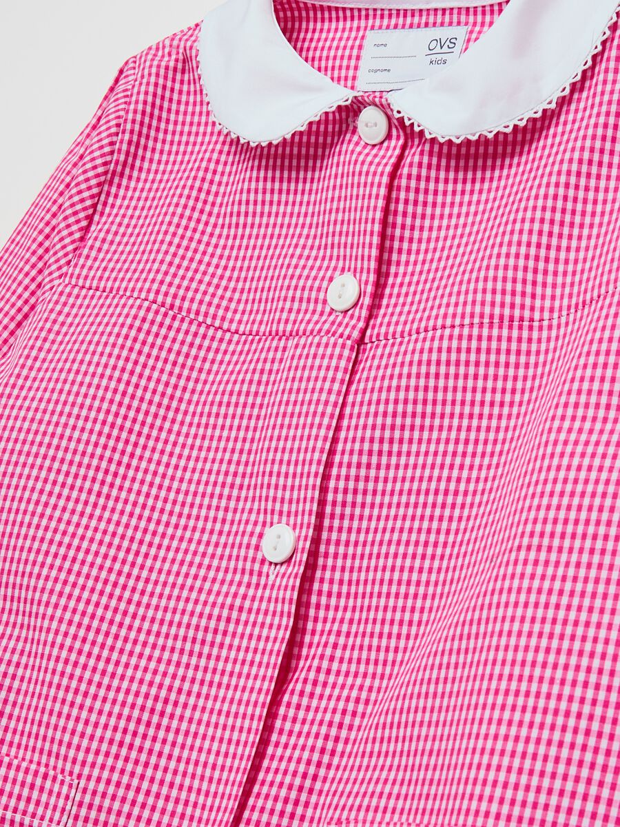 Two-pack gingham school smocks with buttons_2