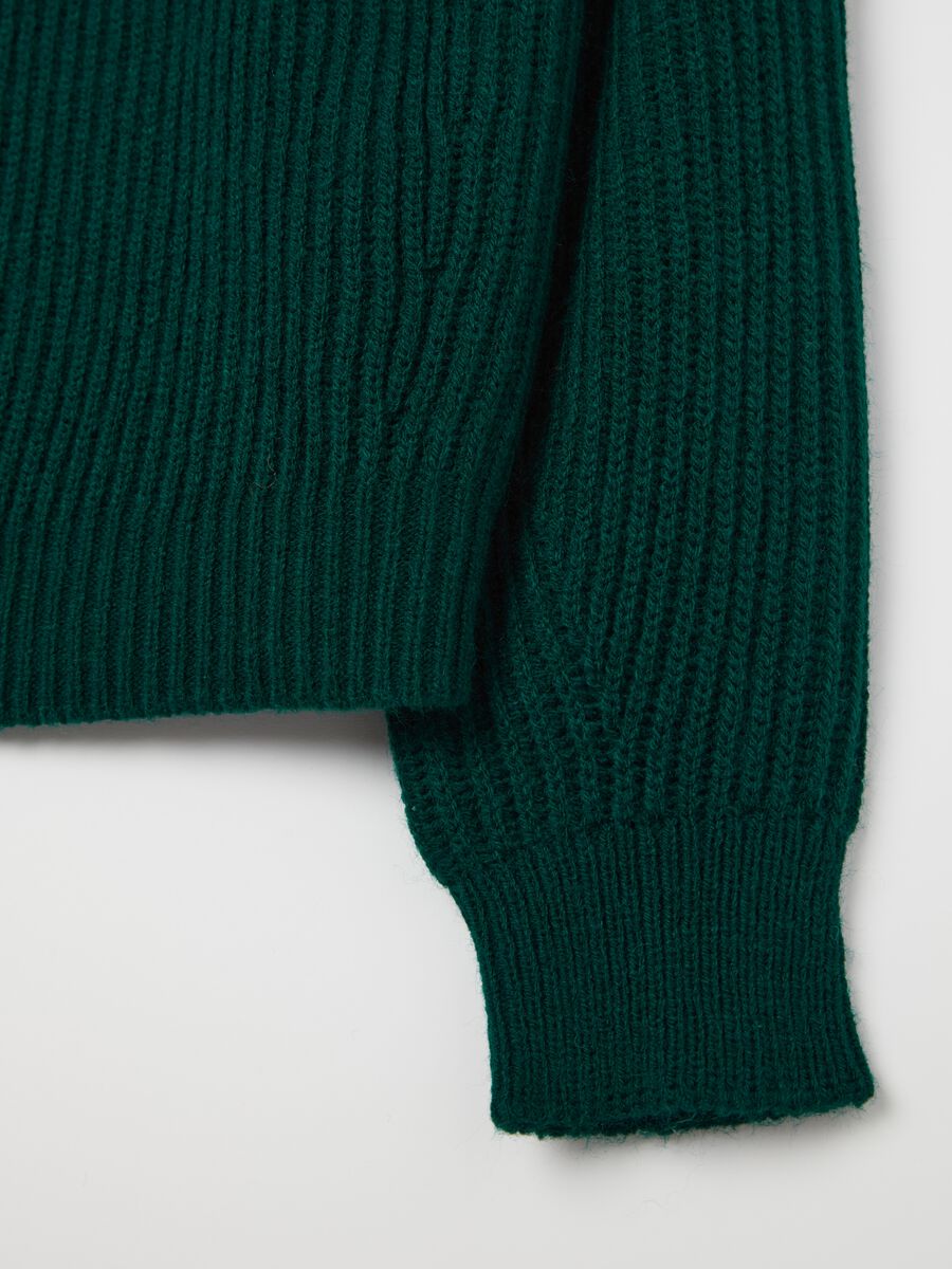 Ribbed pullover with round neckline_5