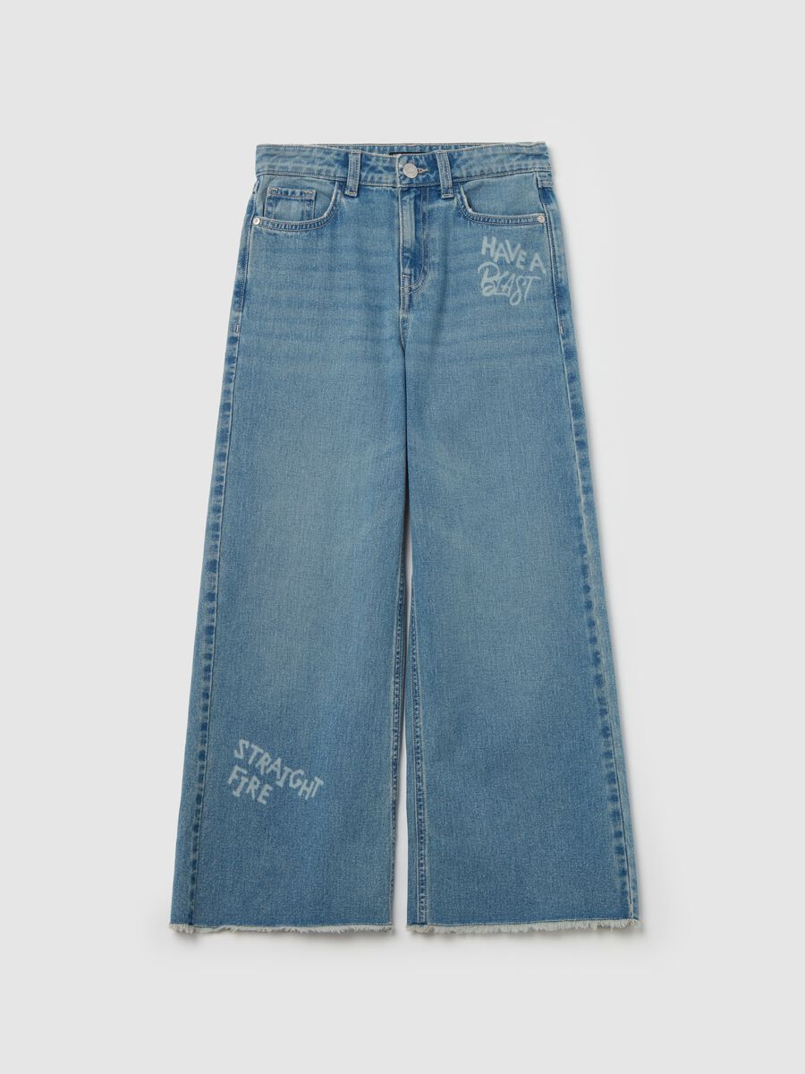 Wide-leg jeans with lettering print_3