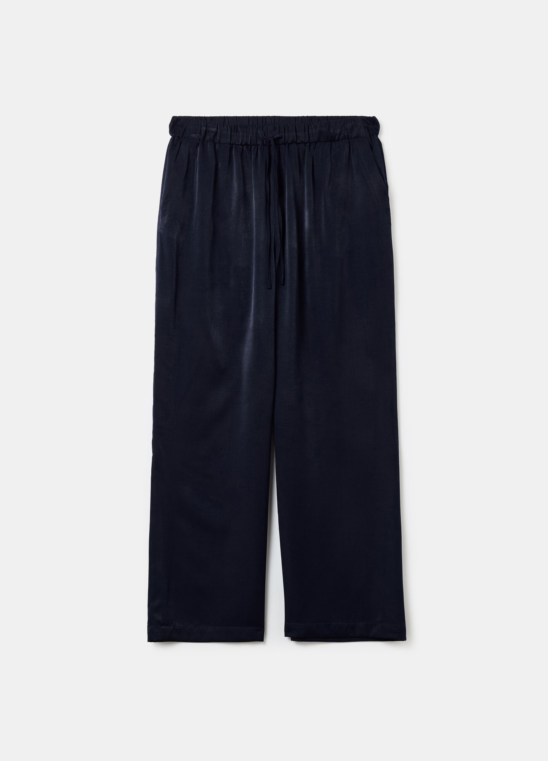 Curvy relaxed-fit fluid trousers