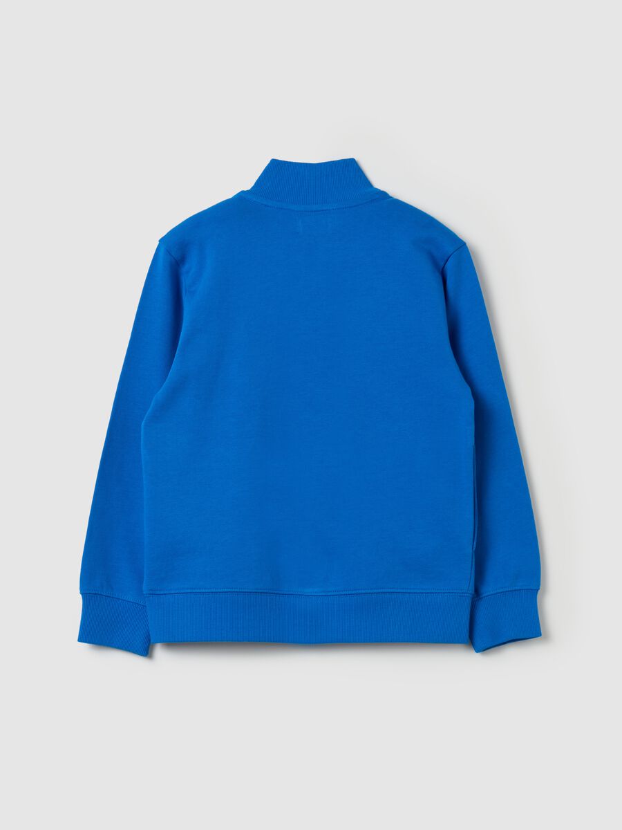 Full-zip sweatshirt in cotton with high neck_1