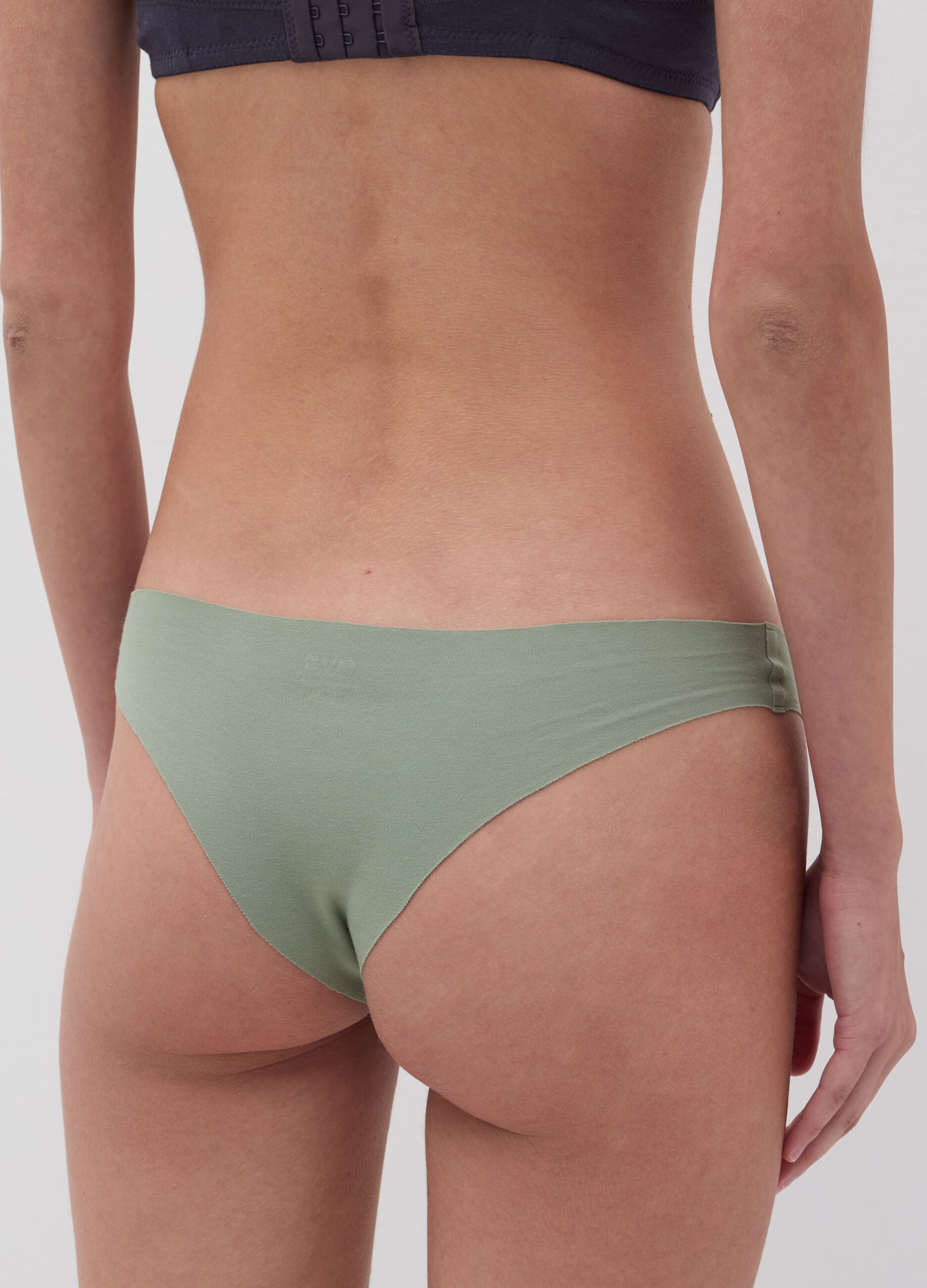 Slip in cotone bio stretch con taglio laser