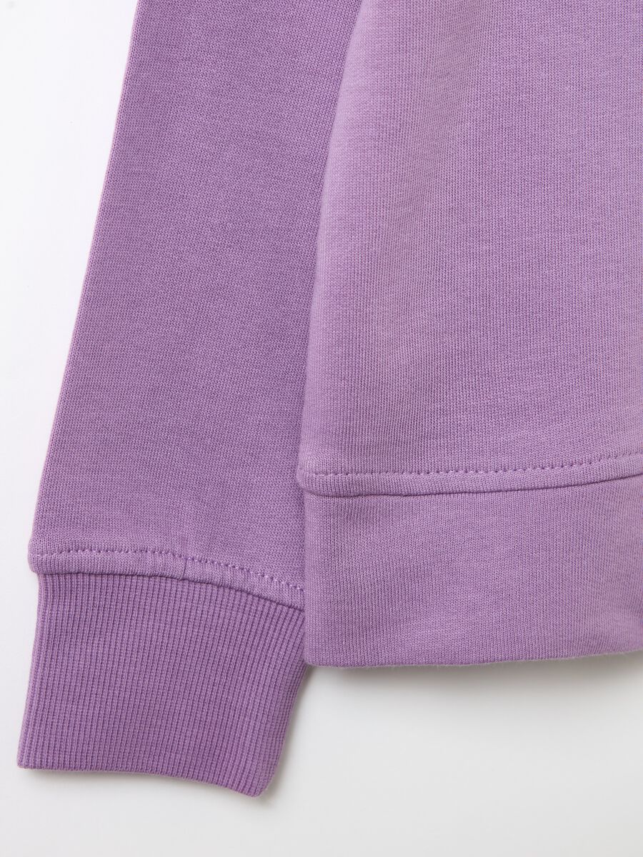 Full-zip sweatshirt in solid colour French terry_3