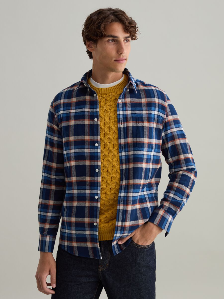 Flannel shirt with check pattern_1