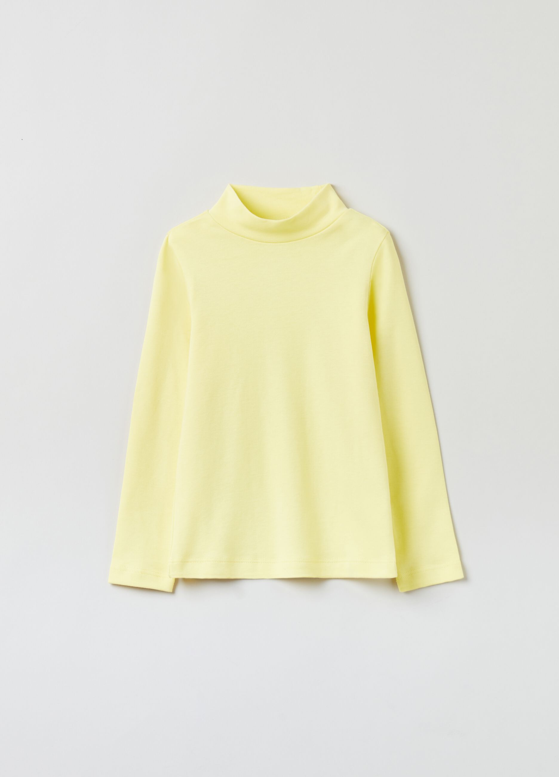 T-shirt with long sleeves and high neck