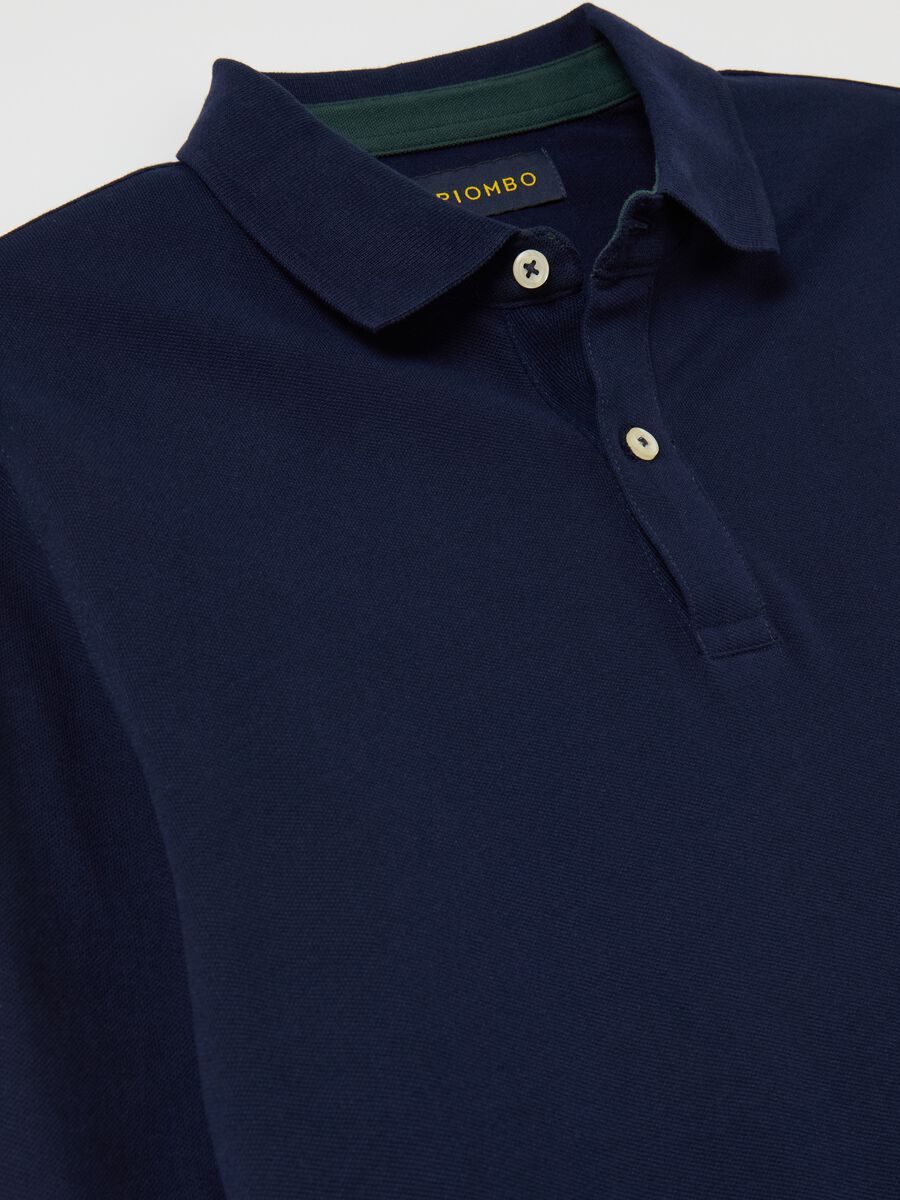 Long-sleeved polo shirt in piquet_5