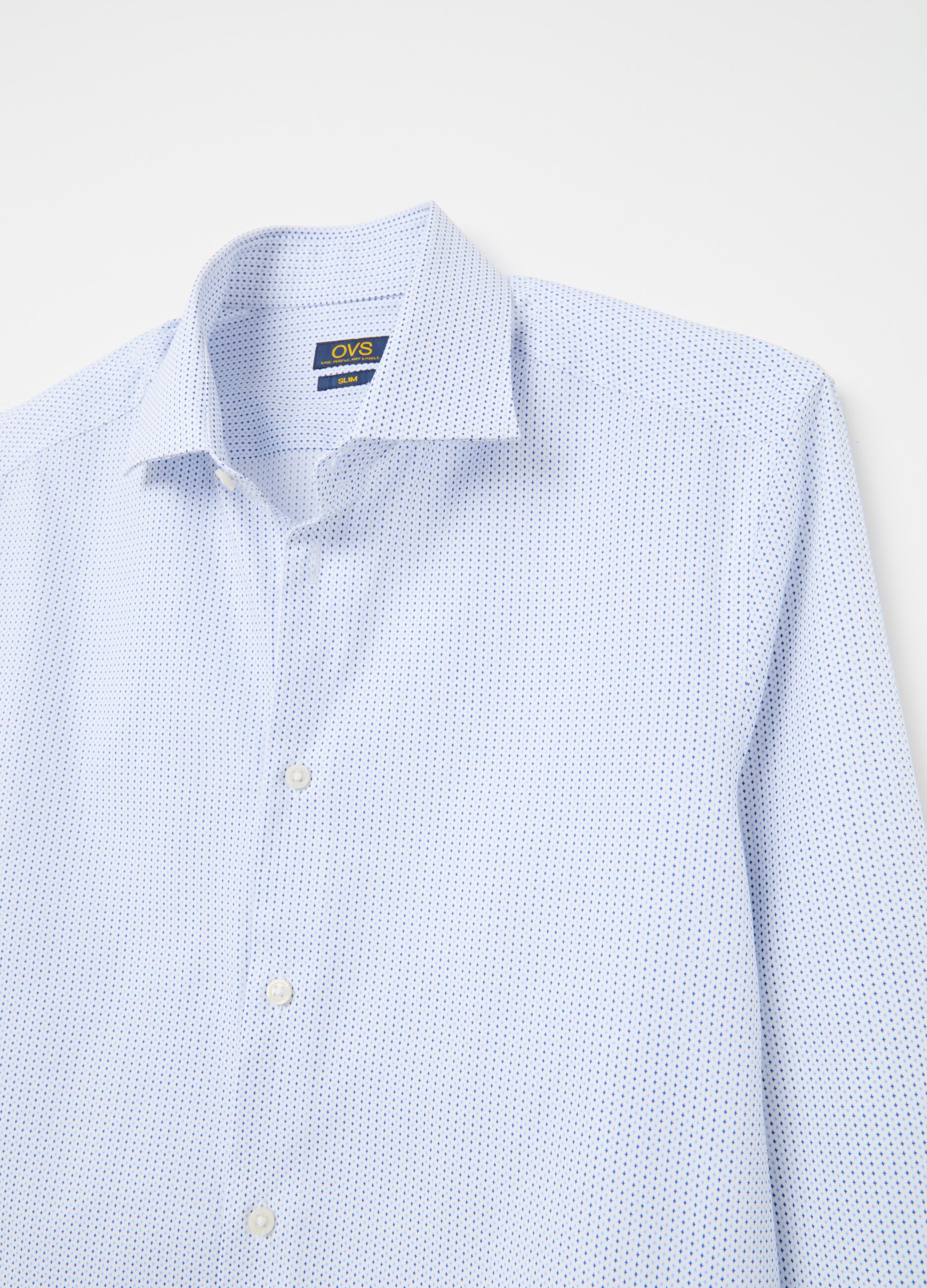 Slim-fit shirt with micro pattern