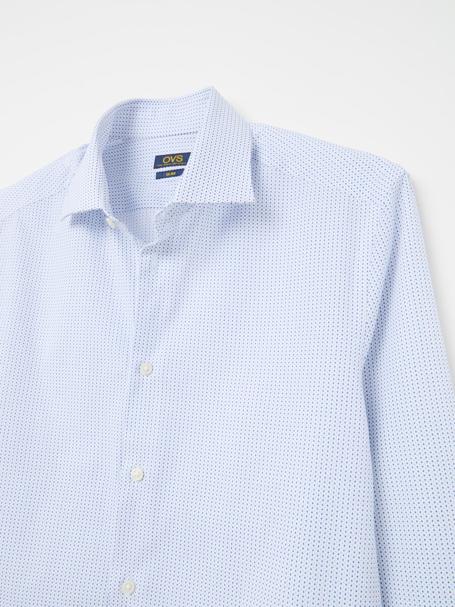 Slim-fit shirt with micro pattern_5