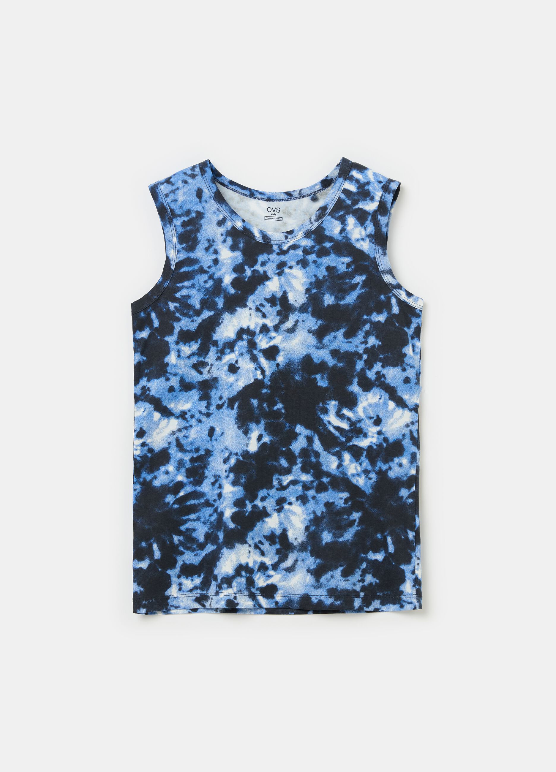 Tie-dye racerback vest in cotton