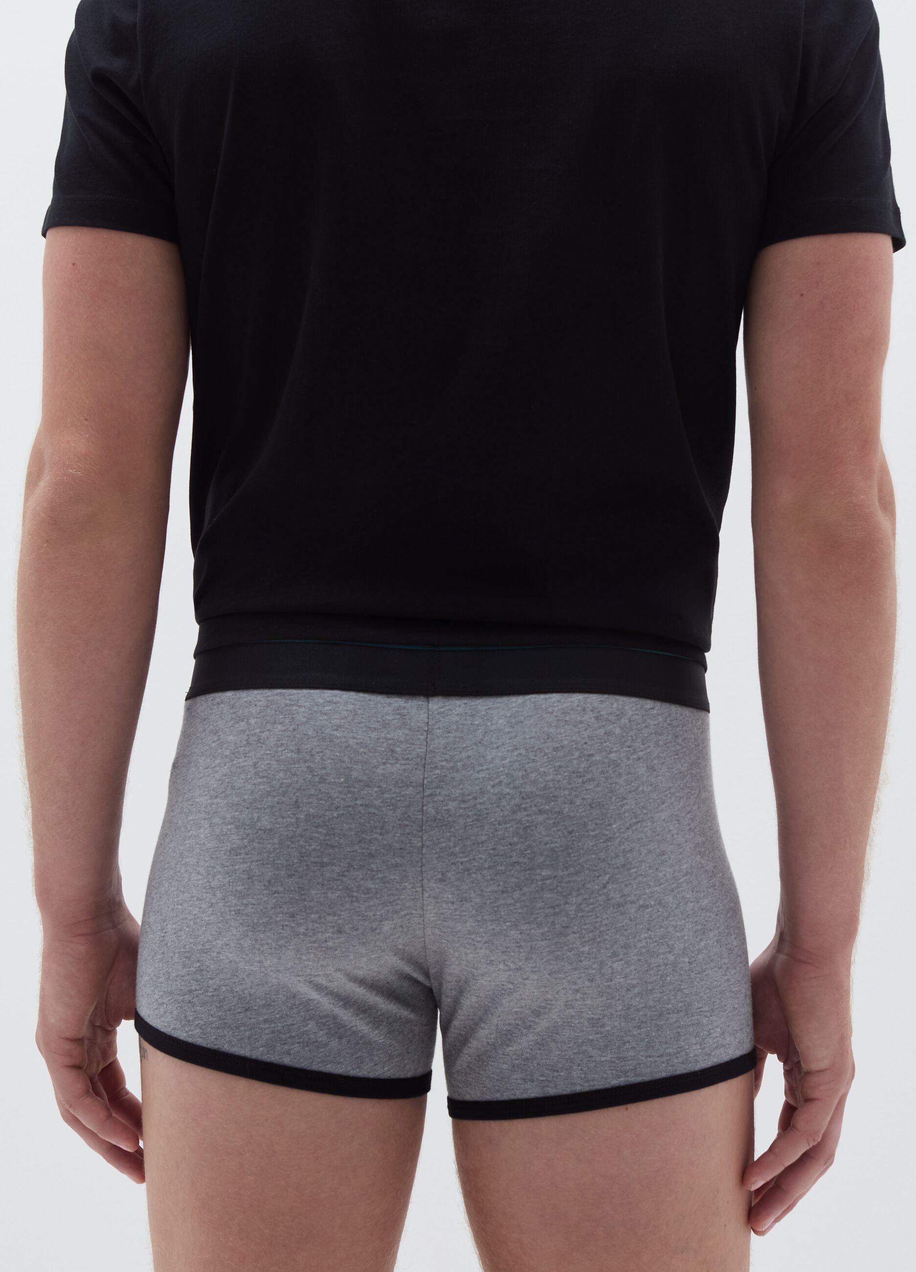 Three-pack boxer shorts with contrasting piping