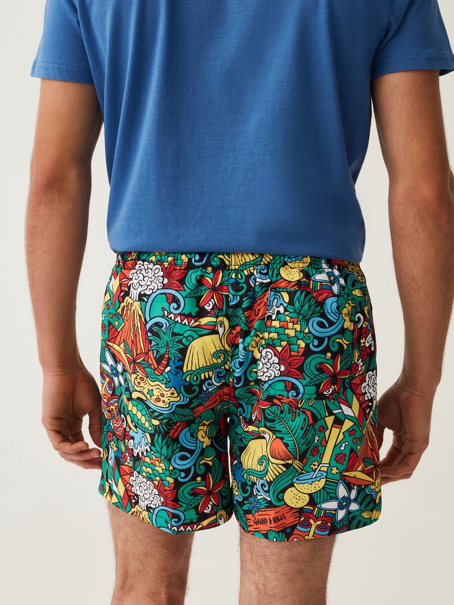 Grand&Hills swimming trunks with tropical print_2