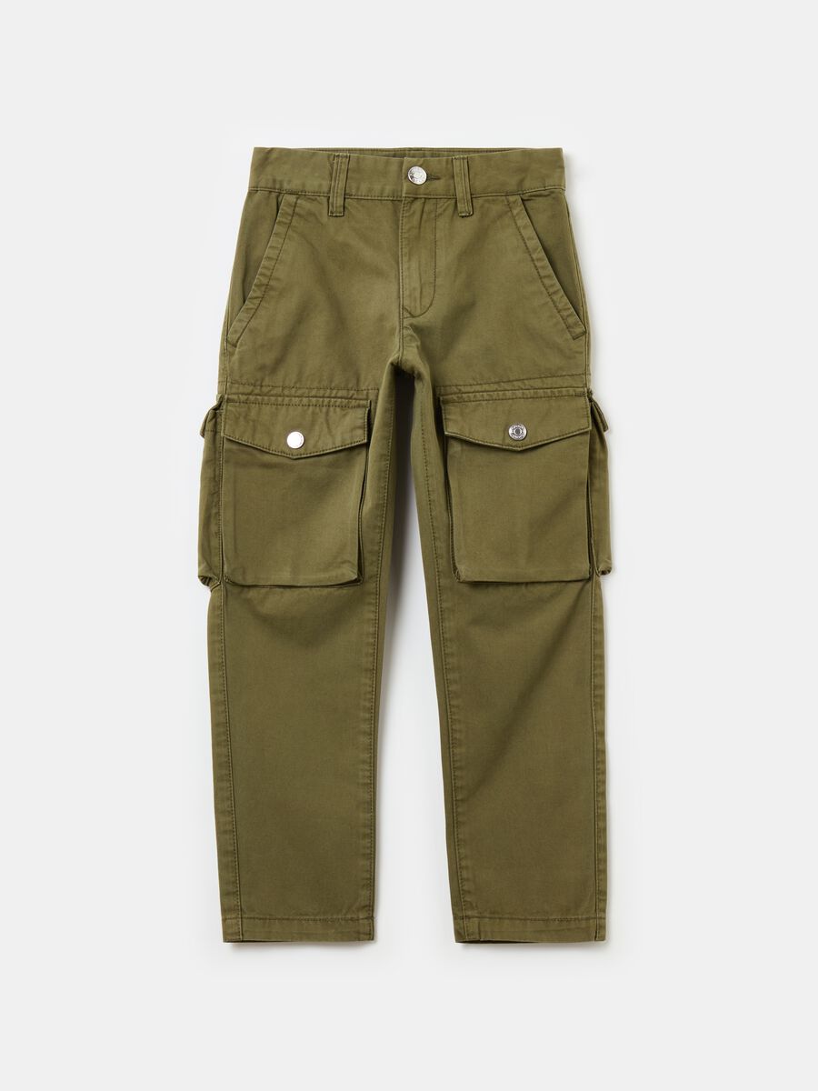 Cotton cargo trousers_4