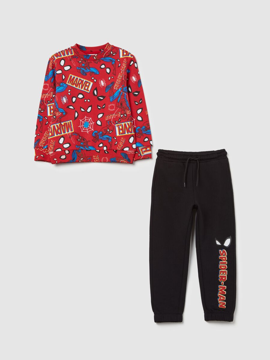 Fleece jogging set with Spider-Man print_0