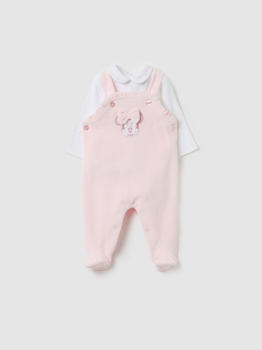 Minnie Mouse set with T-shirt and dungarees with feet_0