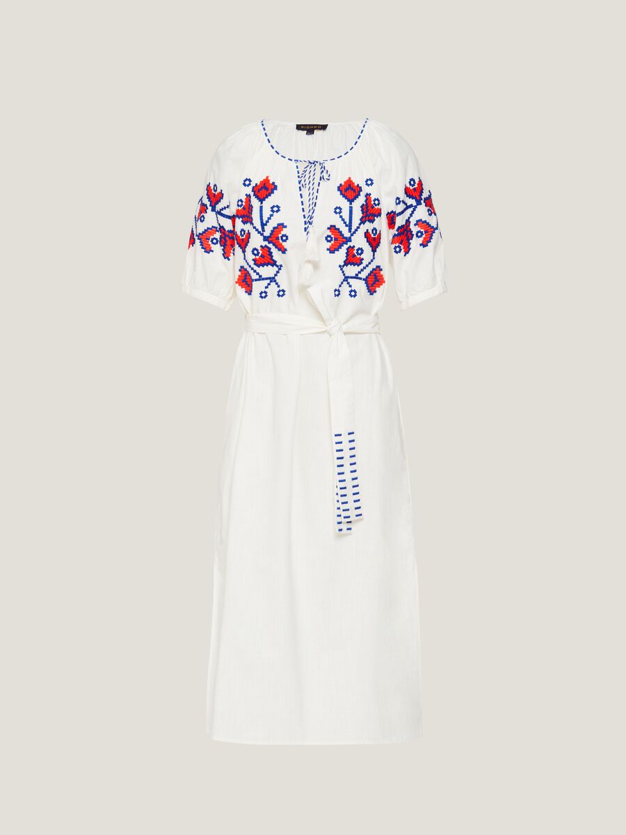 Midi dress with ethnic embroidery_4
