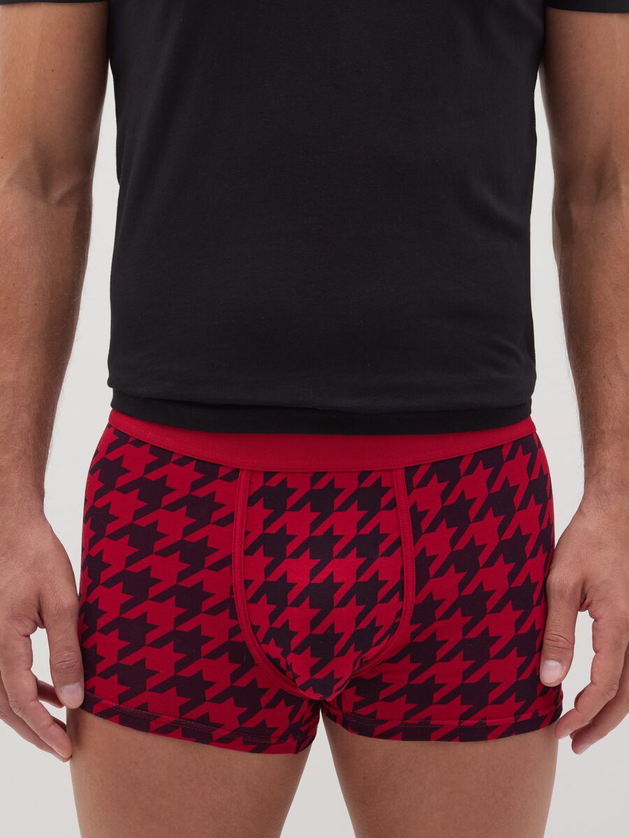 Stretch organic cotton boxer shorts with all-over print_1