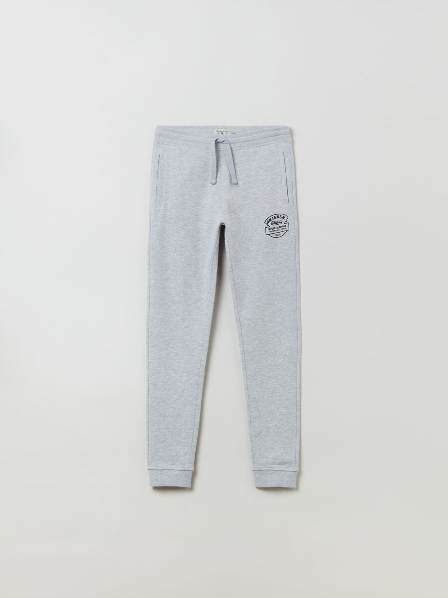 Grand&Hills plush joggers with drawstring and print_0