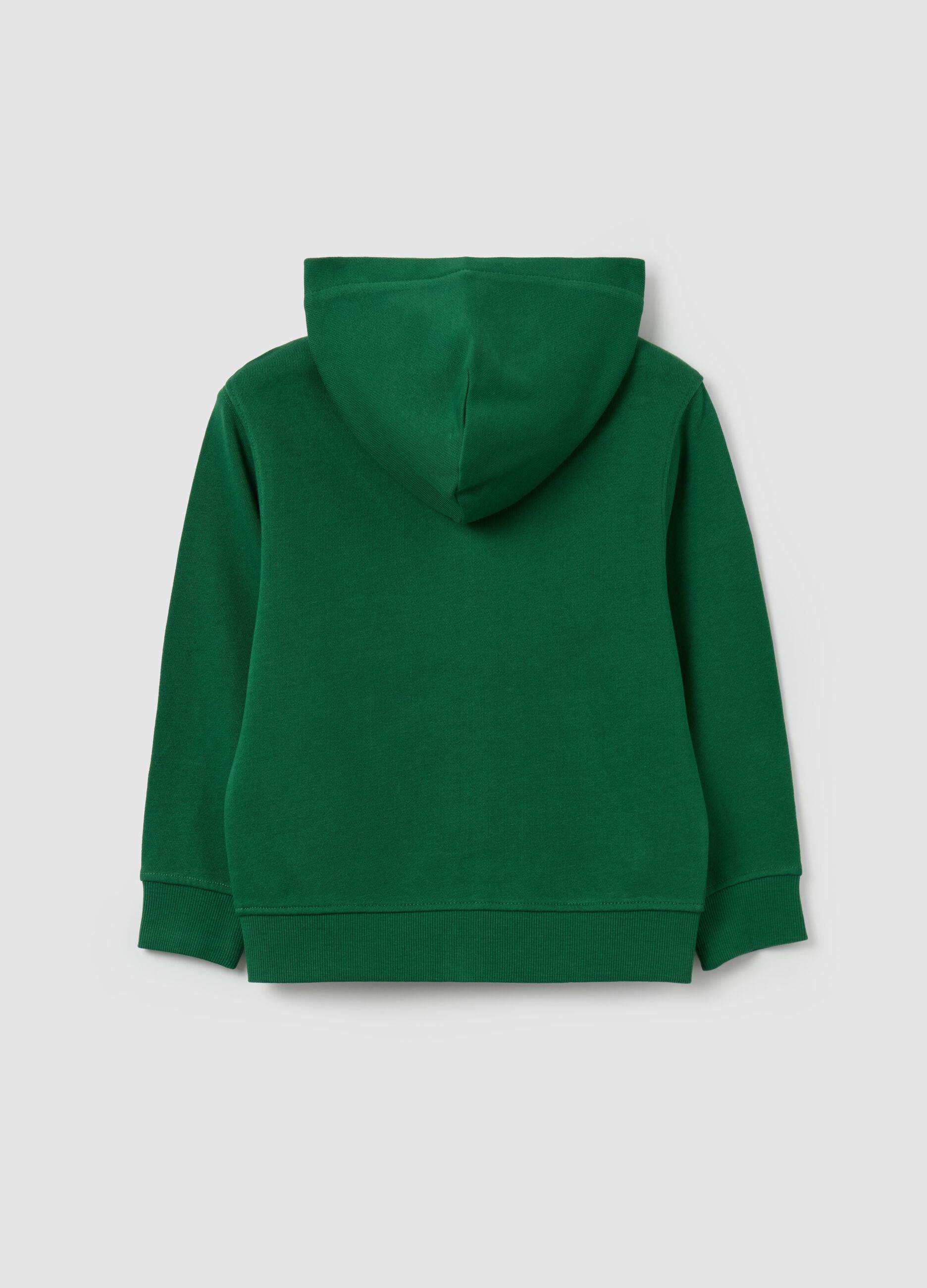 Essential organic cotton full-zip sweatshirt with hood