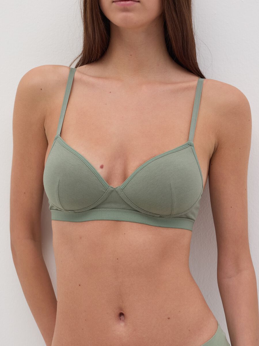 Sport bra in stretch organic cotton_0