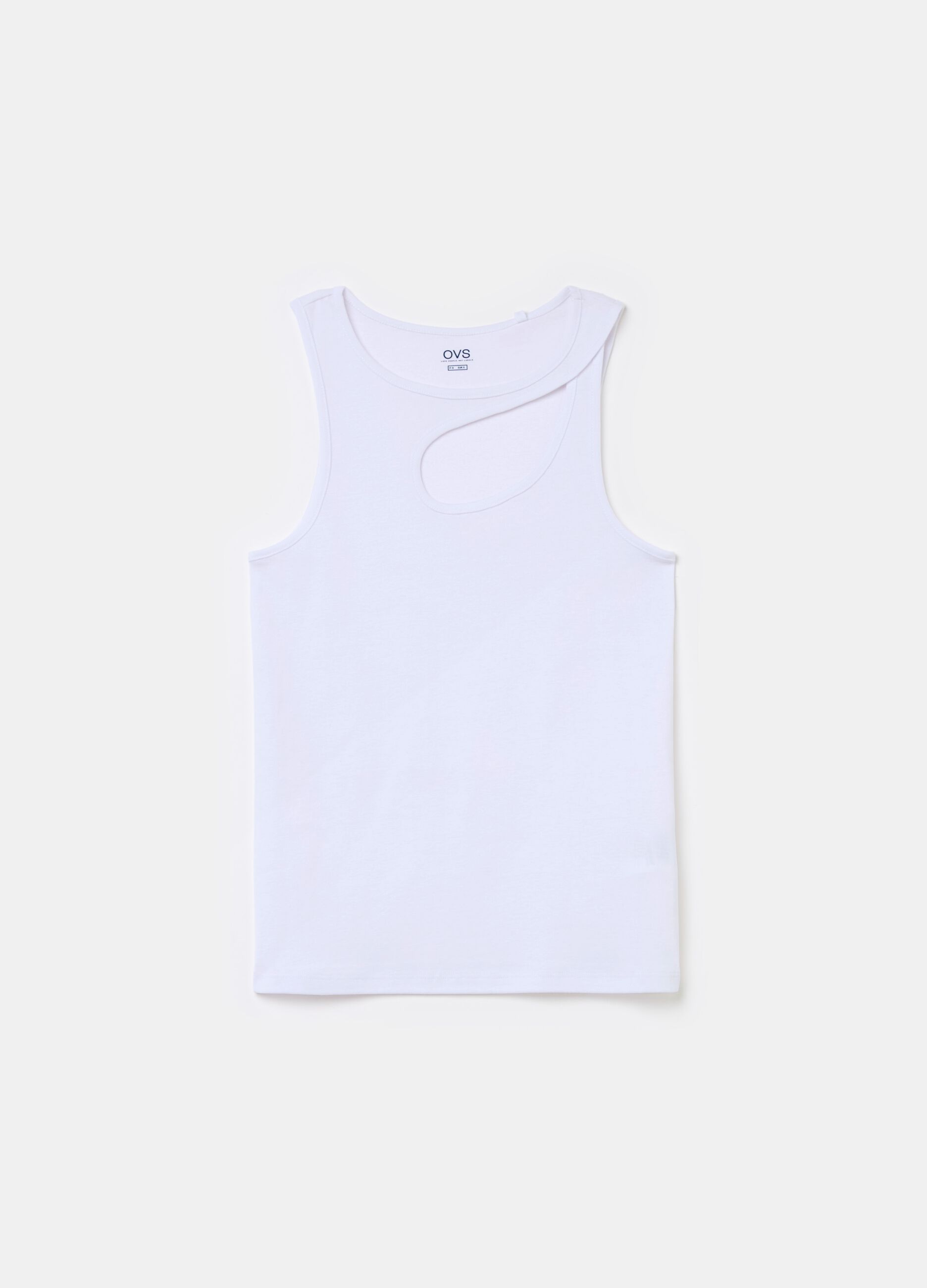 Tank top with cut-out detail