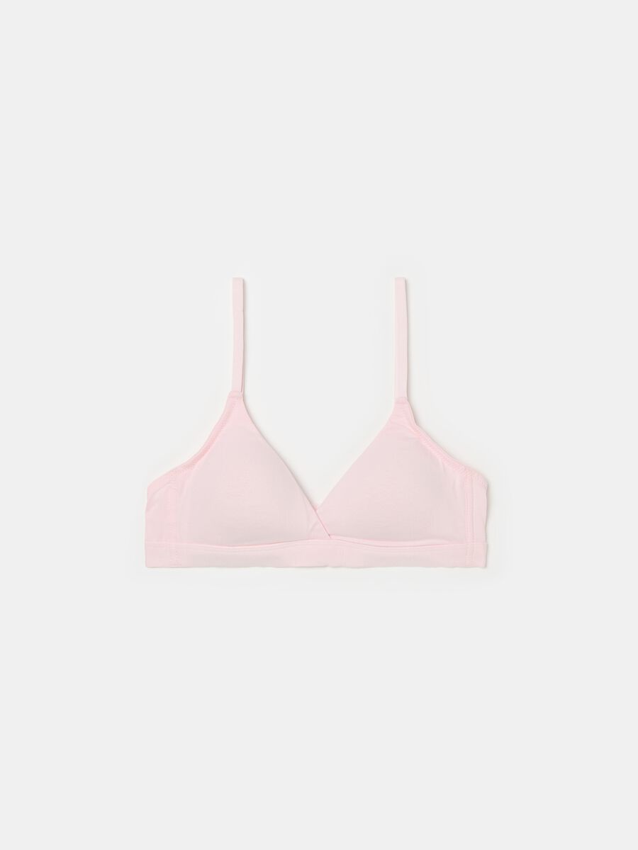 The Triangle solid colour semi-padded bra_0
