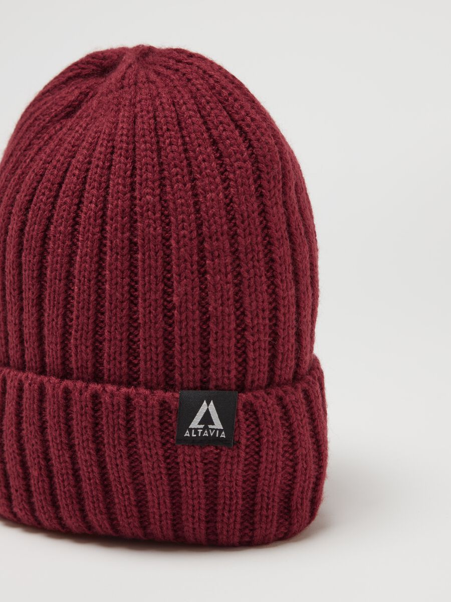 Altavia ribbed thermal hat with fold_2