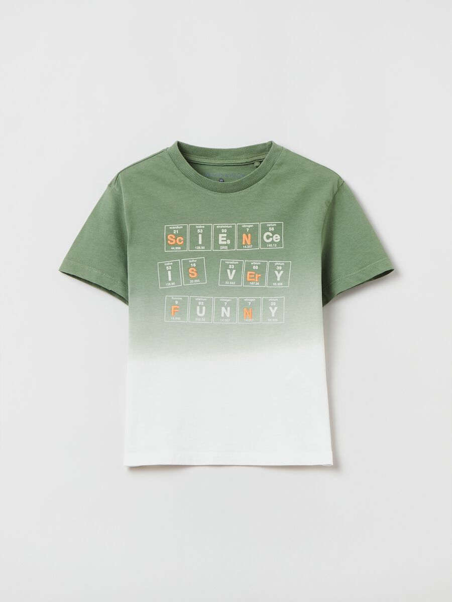 Cotton T-shirt with printed lettering_0