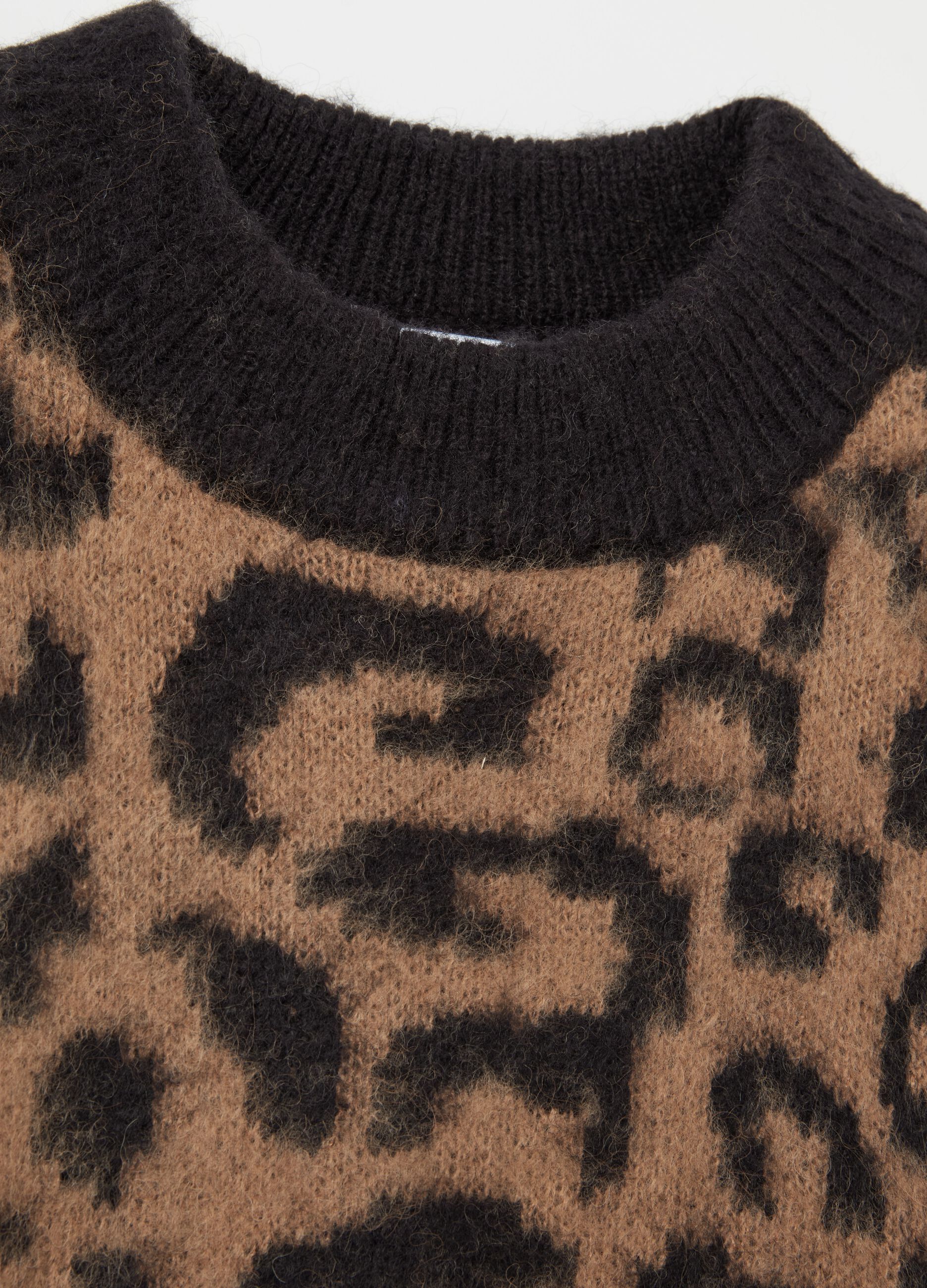 Pullover con motivo animalier