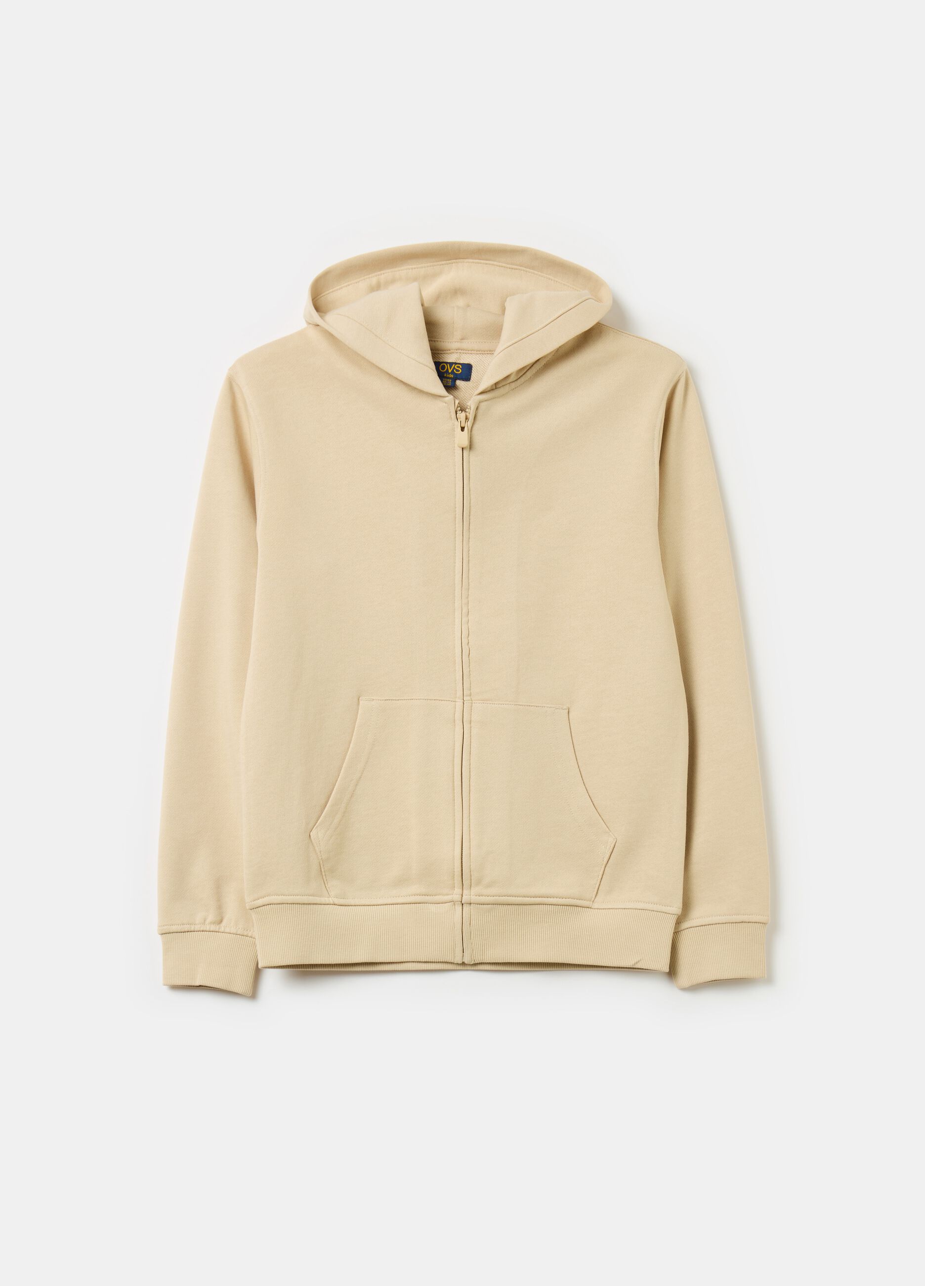 Essential full-zip sweatshirt with hood