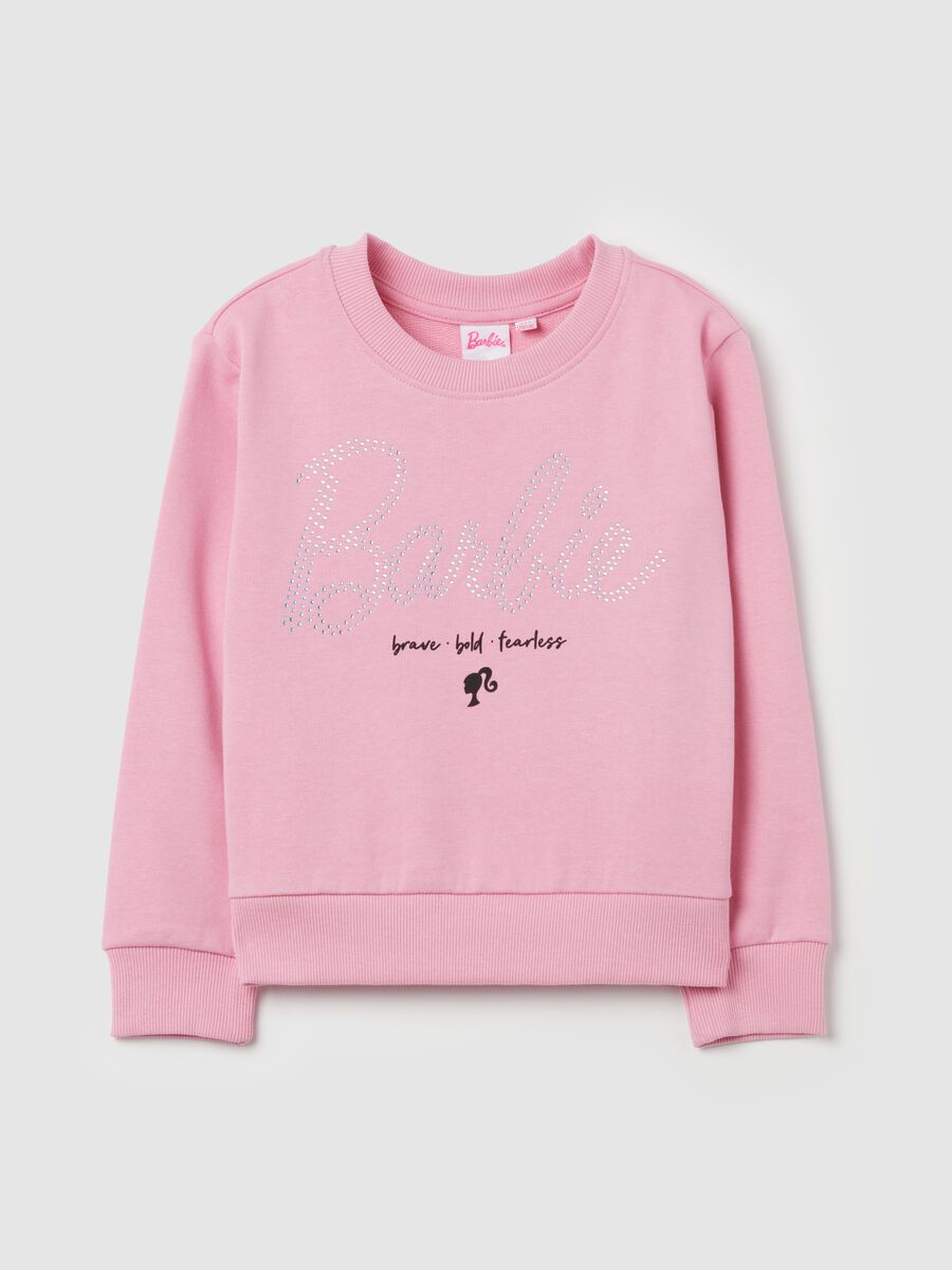 Sweatshirt with diamanté Barbie lettering_0