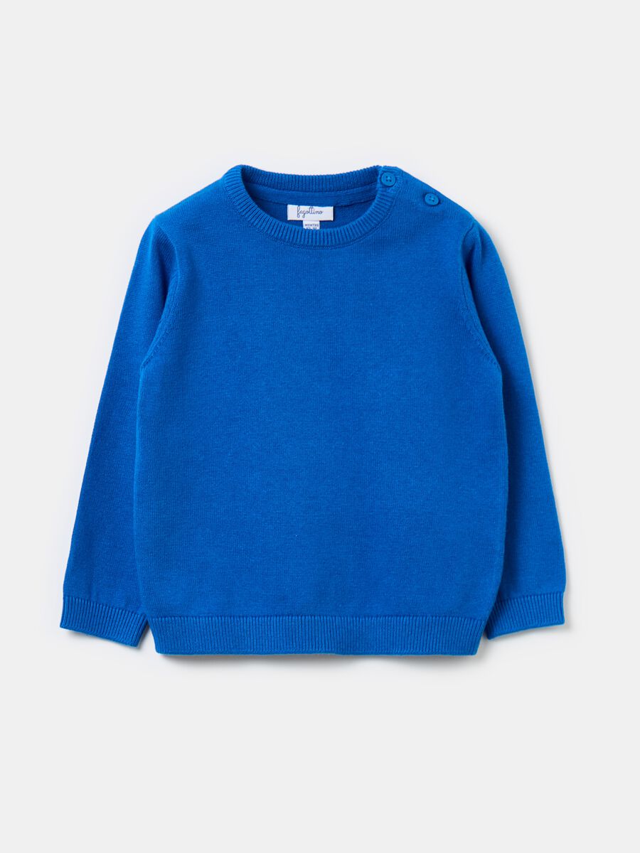 Solid colour cotton pullover_0