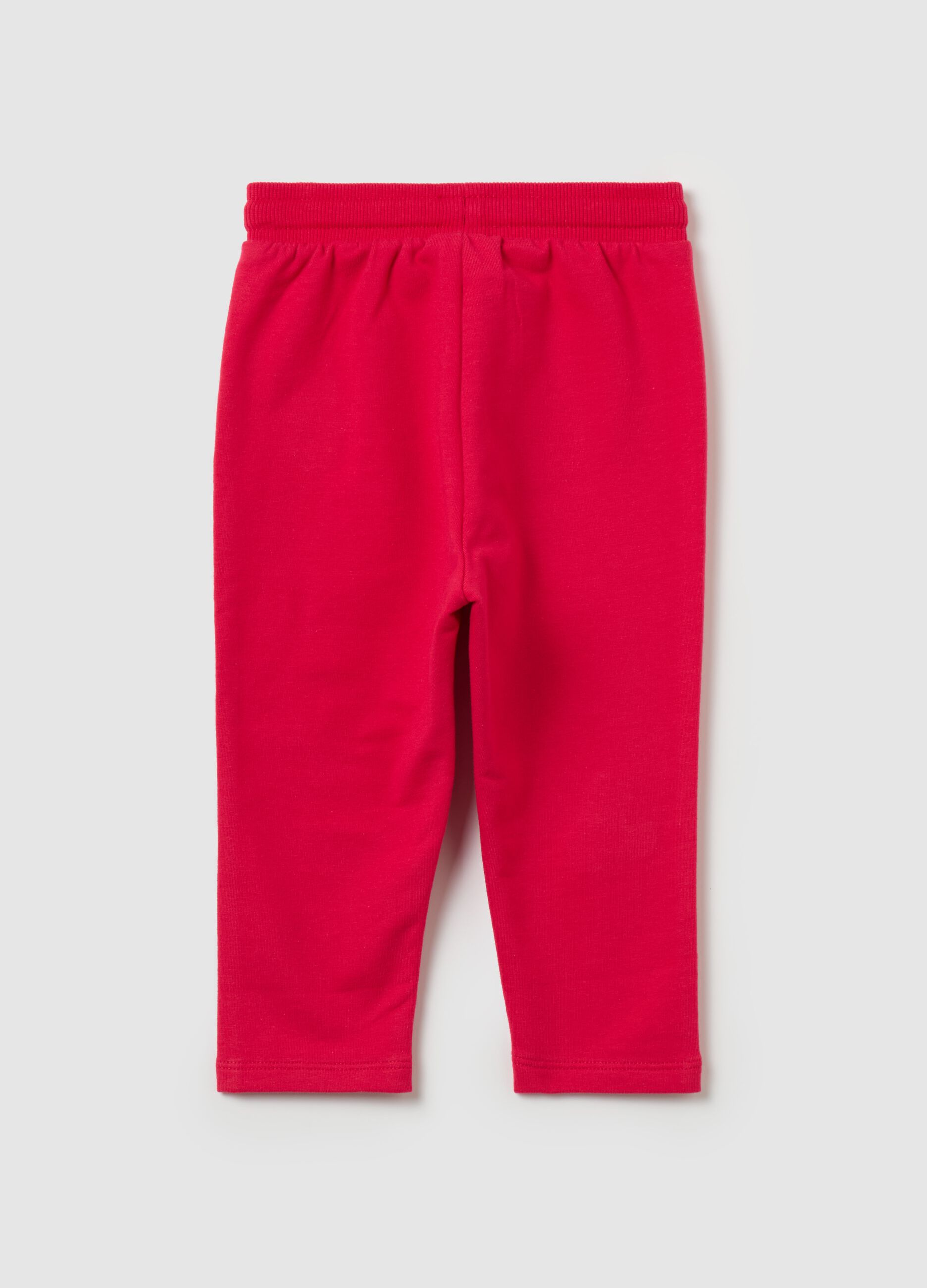 Joggers with drawstring and Minnie Mouse patch