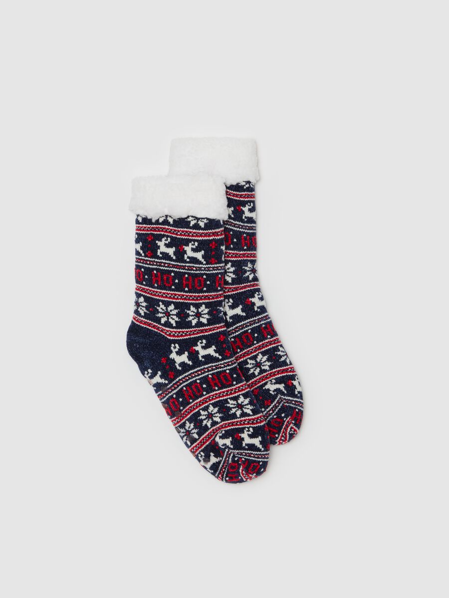 Short Christmas slipper socks_0